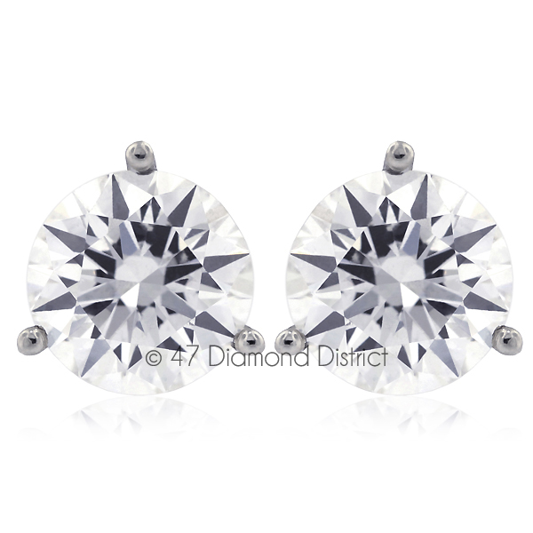 3-03ct-tw-D-SI2-Round-Cut-Earth-Mined-Certified-Diamonds-14K-Gold-Stud-Earrings
