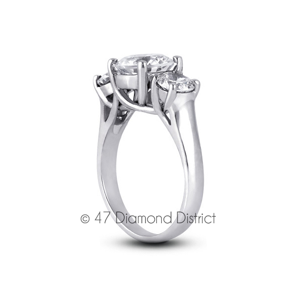 4-98-CT-F-SI1-Round-Natural-Certified-Diamonds-18K-Gold-Classic-Three-Stone-Ring