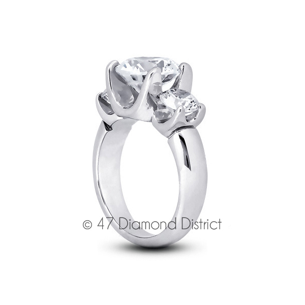 2-13-CT-F-VS1-Round-Natural-Certified-Diamonds-14K-Gold-Classic-Three-Stone-Ring