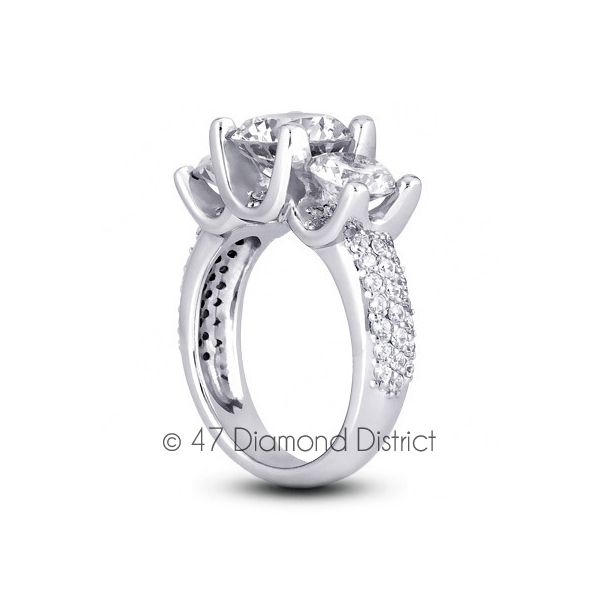 5-70-CT-D-SI1-Round-Natural-Certified-Diamonds-14K-Gold-Classic-Engagement-Ring